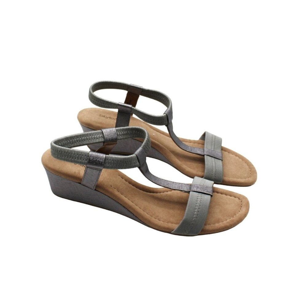 Style & Co Gray Wedge Sandals - Picture 3 of 7